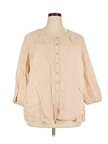 Talbots 3/4 Sleeve Button-Down Shirt (view 1)
