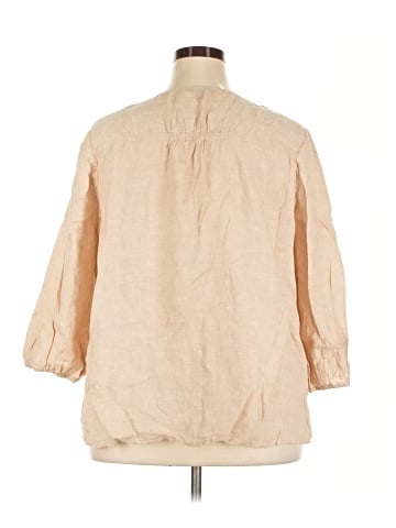Talbots 3/4 Sleeve Button-Down Shirt (view 2)