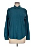Roz & Ali 100% Polyester Solid Teal Long Sleeve Blouse Size M - photo 1