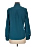 Roz & Ali 100% Polyester Solid Teal Long Sleeve Blouse Size M - photo 2
