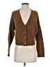 Double Zero Solid Brown Cardigan Size S - photo 1