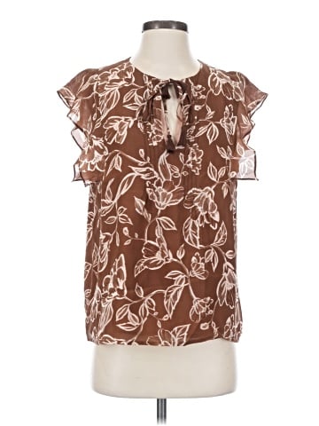 Greylin Short Sleeve Silk Top (view 1)