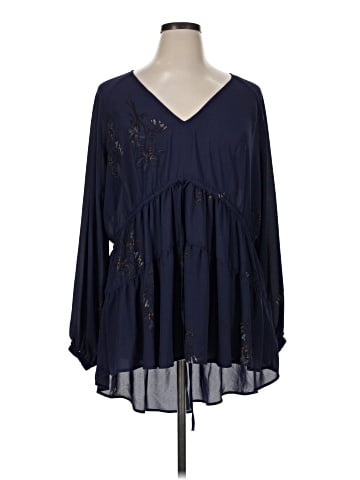 Melissa McCarthy Seven7 Long Sleeve Blouse (view 1)