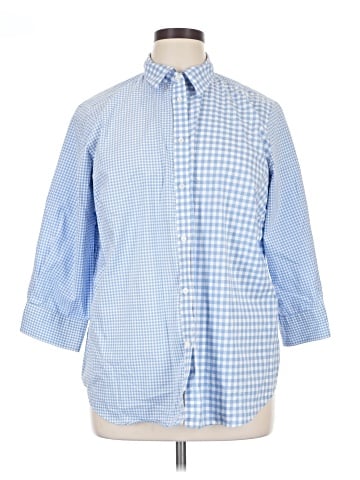 Chaps 3/4 Sleeve Button-Down Shirt (view 1)