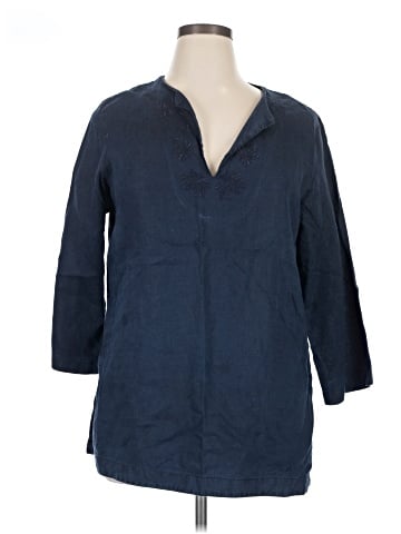 Chaps 3/4 Sleeve Button-Down Shirt (view 1)