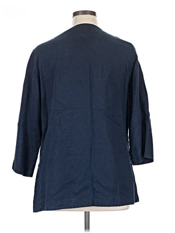 Chaps 3/4 Sleeve Button-Down Shirt (view 2)
