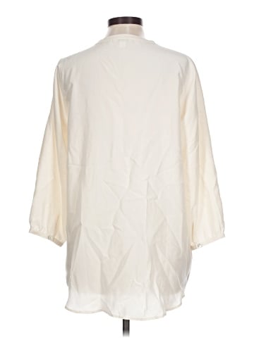 Garnet Hill 3/4 Sleeve Silk Top (view 2)