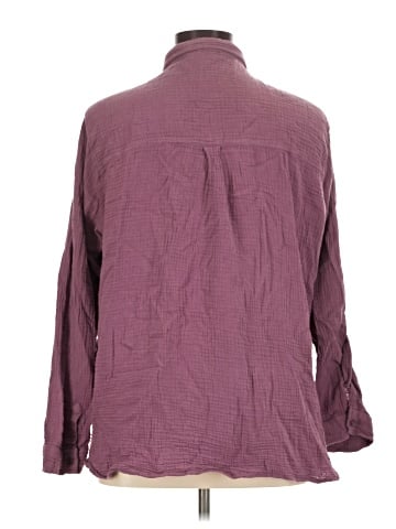 Anne Klein Long Sleeve Button-Down Shirt (view 2)
