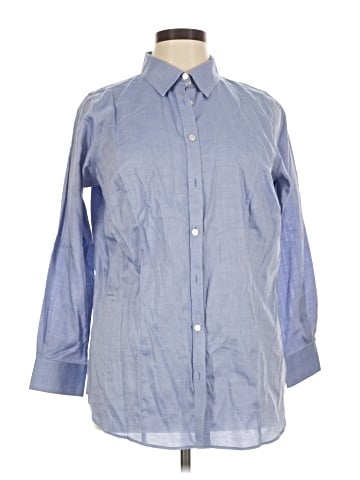 Talbots 3/4 Sleeve Button-Down Shirt (view 1)