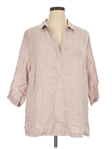 Tahari 3/4 Sleeve Button-Down Shirt (view 1)