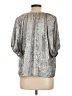 Gap Metallic Silver 3/4 Sleeve Blouse Size L - photo 2