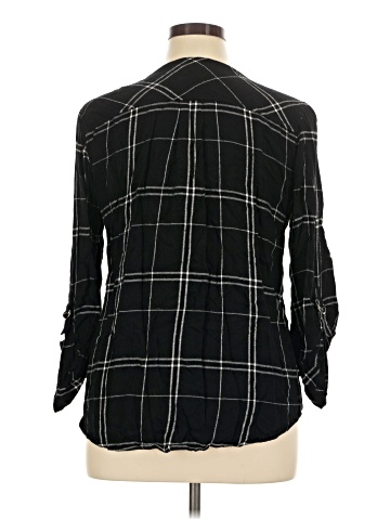 Jones New York Signature 3/4 Sleeve Button-Down Shirt (view 2)