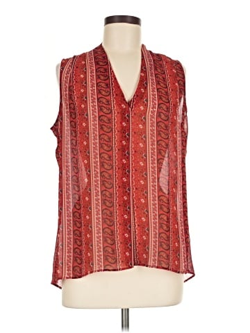 Rose + Olive Sleeveless Blouse (view 1)