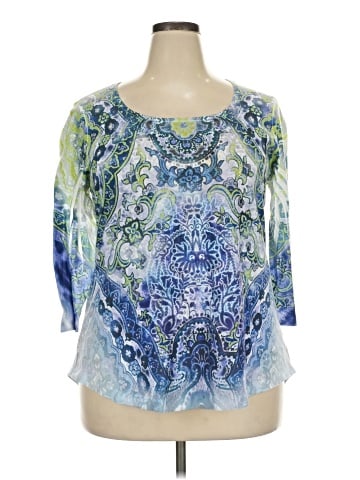 One World 3/4 Sleeve Blouse (view 1)