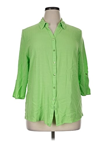 Chico's 3/4 Sleeve Button-Down Shirt (view 1)
