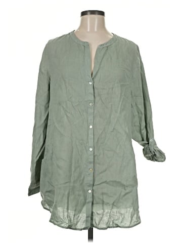 Sigrid Olsen 3/4 Sleeve Button-Down Shirt (view 1)