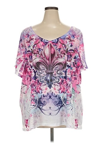 Lane Bryant Outlet Short Sleeve Blouse (view 1)
