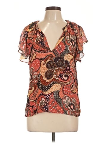 A.L.C. Short Sleeve Silk Top (view 1)