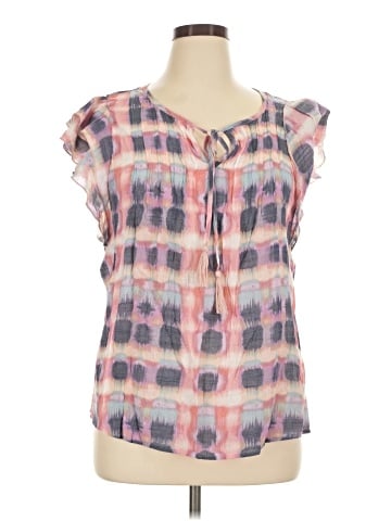 Indigo Rose Short Sleeve Blouse (view 1)