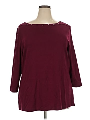 Karen Scott 3/4 Sleeve Top (view 1)