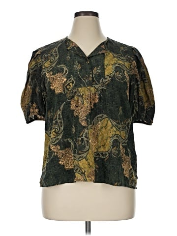Ulla Johnson Short Sleeve Silk Top (view 1)