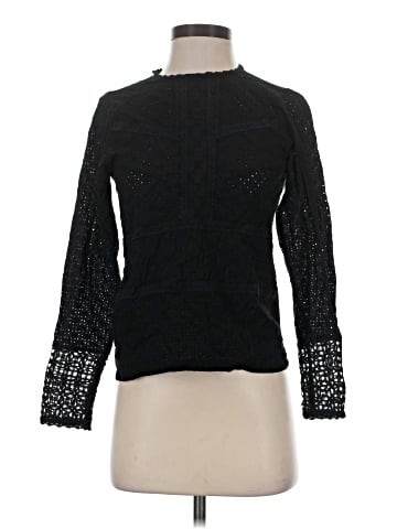 Blue Tassel Long Sleeve Top (view 1)