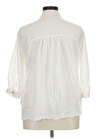 Zara Basic 3/4 Sleeve Button-Down Shirt (view 2)