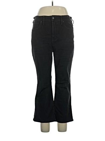 Madewell Plus Kick Out Crop Jeans in Black Rinse Wash (view 1)