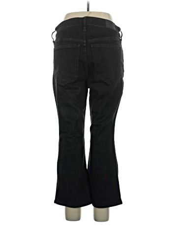 Madewell Plus Kick Out Crop Jeans in Black Rinse Wash (view 2)