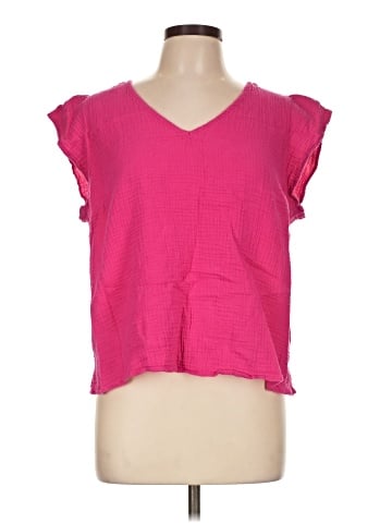 Three Dots Short Sleeve Top (view 1)