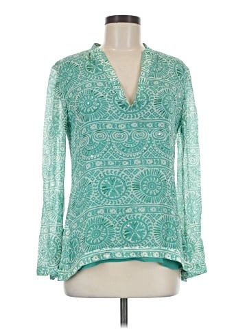 Tory Burch Long Sleeve Silk Top (view 1)