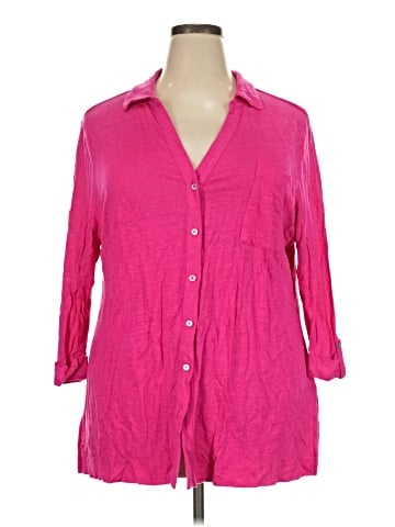 Chico's 3/4 Sleeve Button-Down Shirt (view 1)
