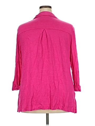 Chico's 3/4 Sleeve Button-Down Shirt (view 2)