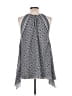 Max Studio 100% Polyester Silver Sleeveless Blouse Size L - photo 2