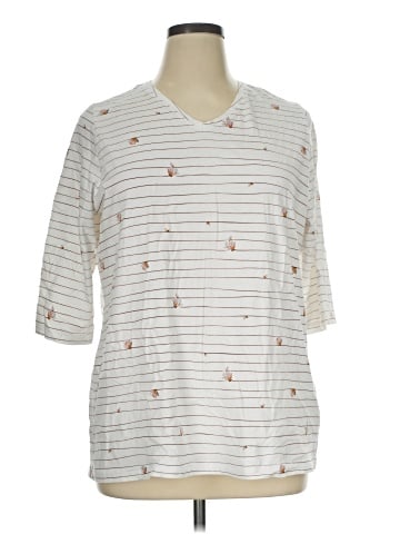 Ulla Popken 3/4 Sleeve T-Shirt (view 1)