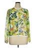 Stile Benetton 100% Polyester Floral Green Jacket Size XL - photo 1