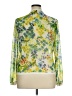 Stile Benetton 100% Polyester Floral Green Jacket Size XL - photo 2