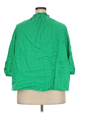 Crown & Ivy 3/4 Sleeve Button-Down Shirt (view 2)
