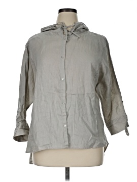 Magaschoni 3/4 Sleeve Button-Down Shirt (view 1)