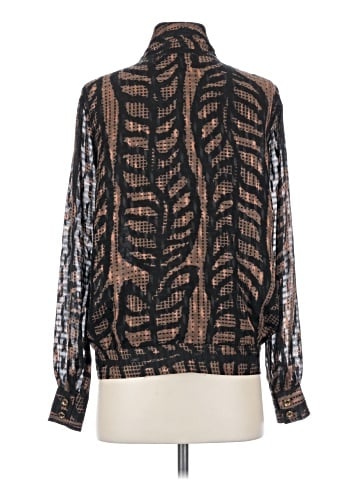 Tory Burch Long Sleeve Silk Top (view 2)
