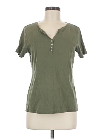 Karen Scott Short Sleeve Henley (view 1)