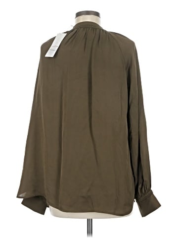 Vince. Long Sleeve Silk Top (view 2)