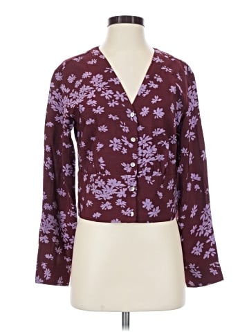 Madewell V-Neck Button-Front Shirt (view 1)
