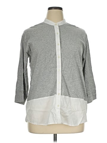 Gap 3/4 Sleeve Button-Down Shirt (view 1)