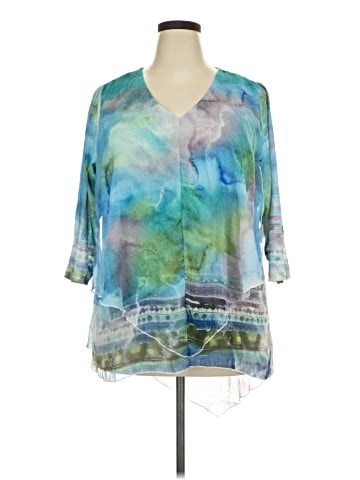 One World 3/4 Sleeve Blouse (view 1)