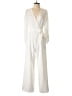 Donna Ricco Solid Ivory Jumpsuit Size 2 - photo 1
