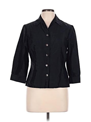 I.N. Studio 3/4 Sleeve Button-Down Shirt (view 1)