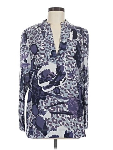 Tory Burch Long Sleeve Silk Top (view 1)