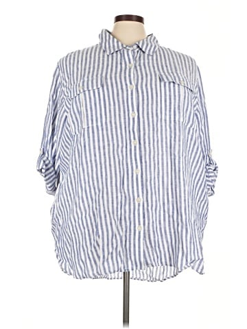 Lands' End 3/4 Sleeve Button-Down Shirt (view 1)