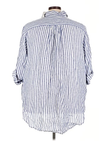 Lands' End 3/4 Sleeve Button-Down Shirt (view 2)
